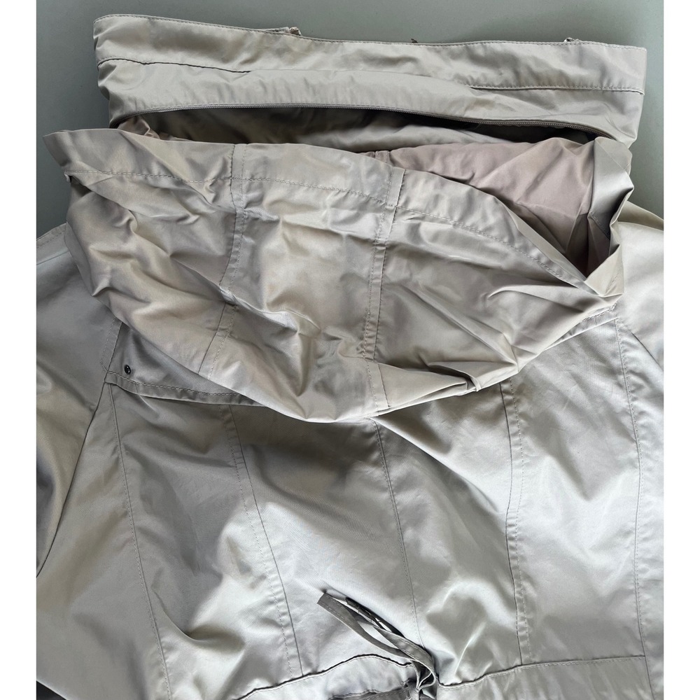 Orvis Pack & Go Women's Raincoat Stowaway Hood Full Zip Drawstring Waist - Picture 5 of 7